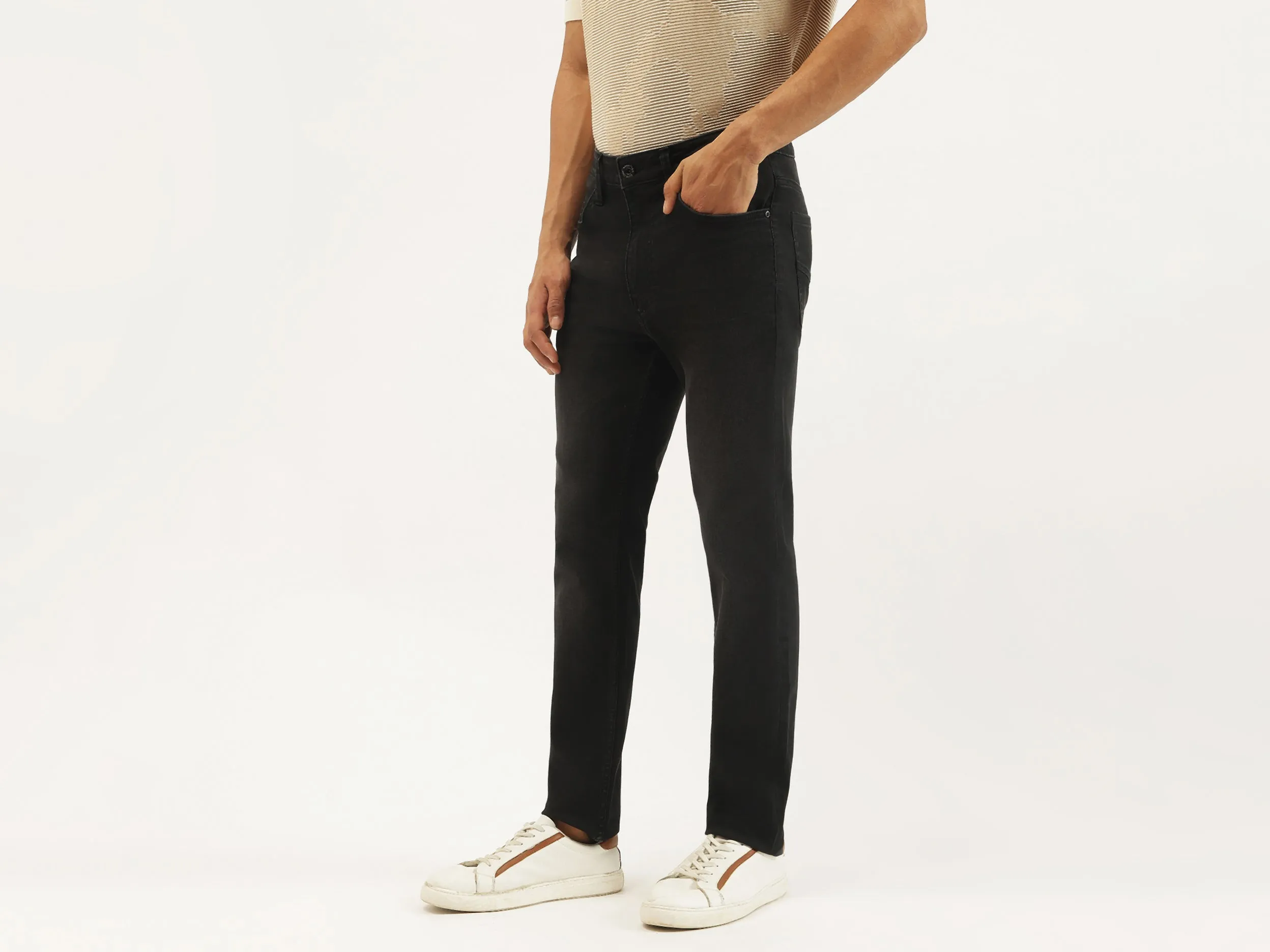 Solid Low Crotch Fit Jeans