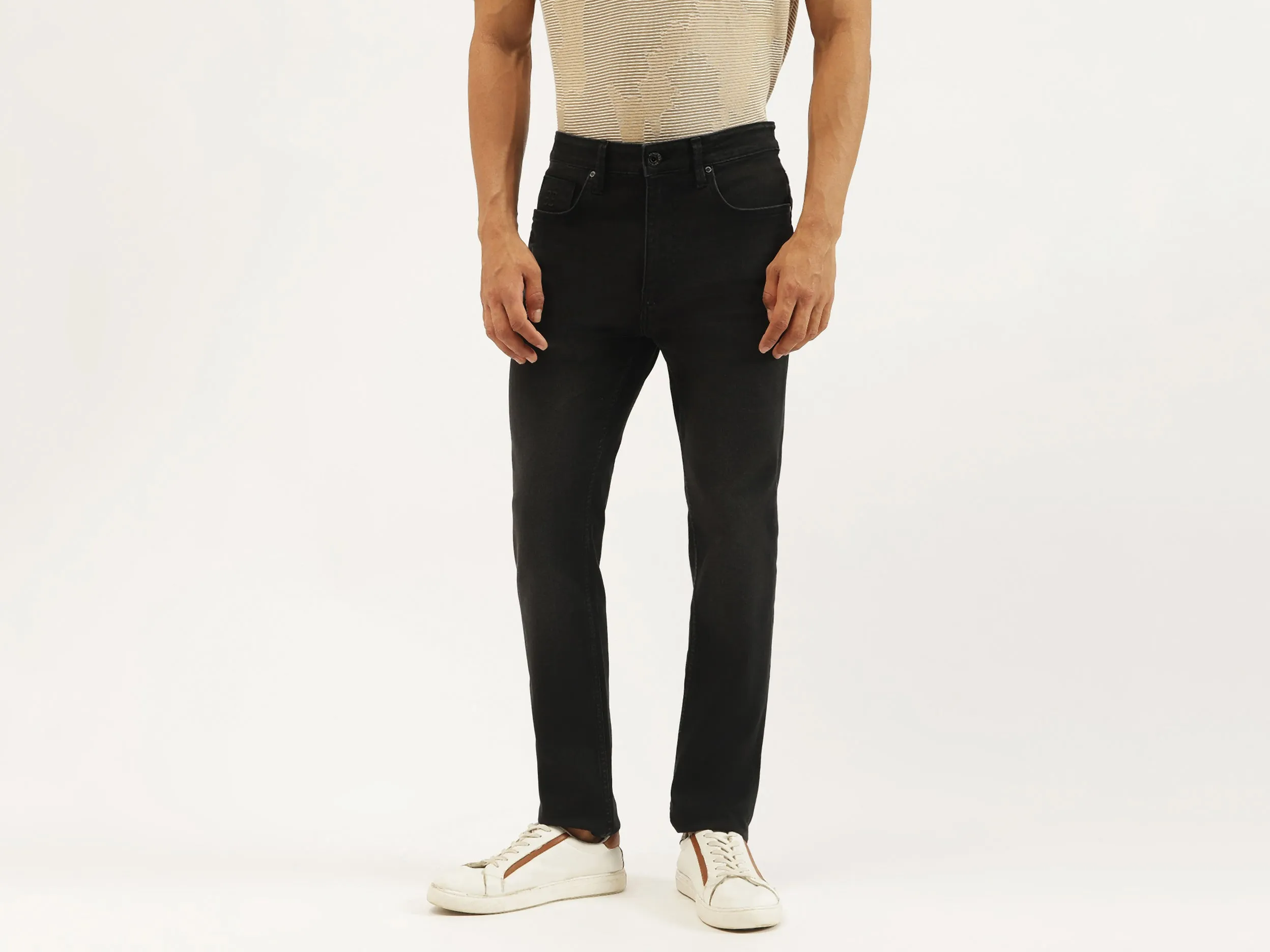 Solid Low Crotch Fit Jeans