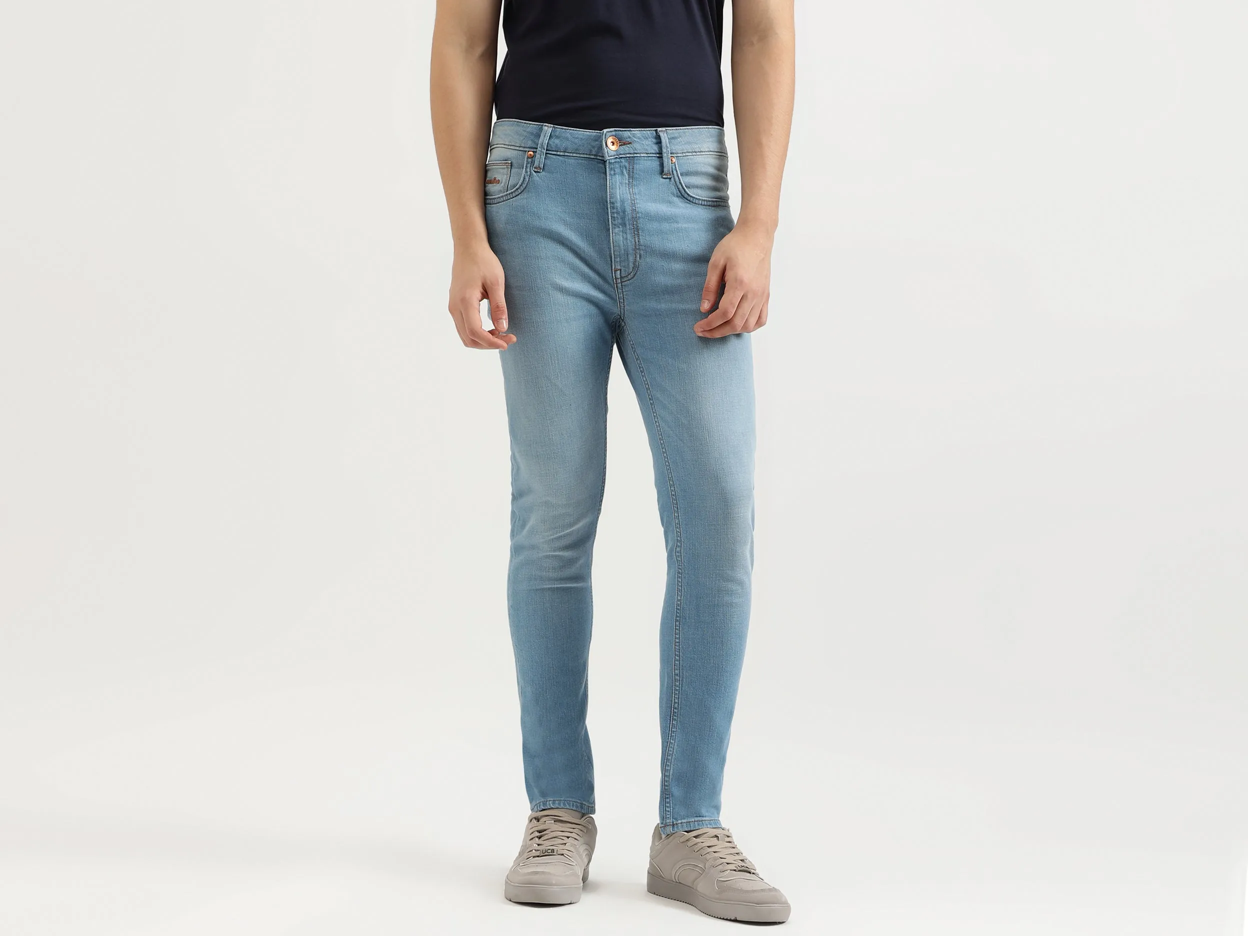 Solid Low Crotch Fit Jeans