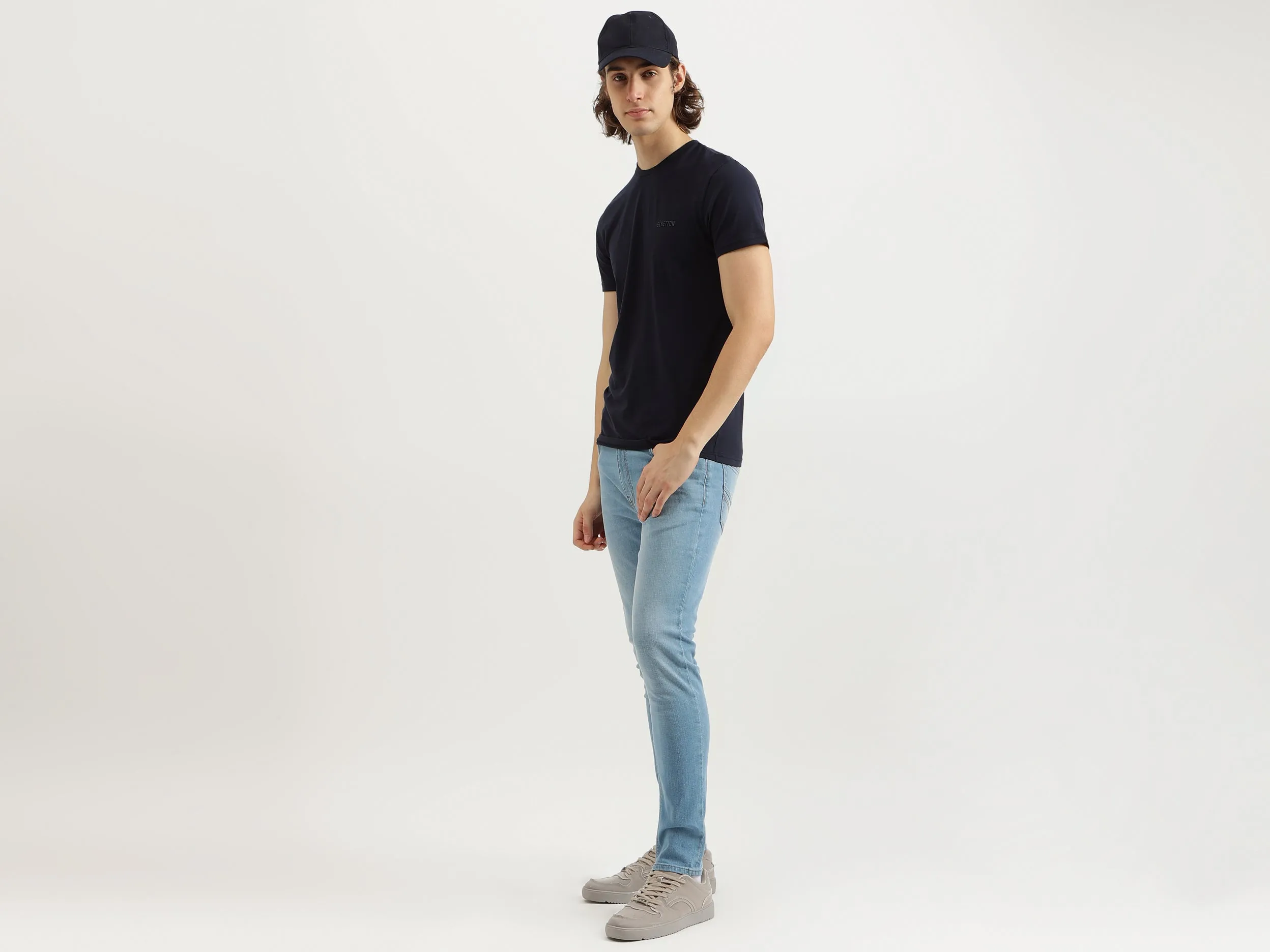 Solid Low Crotch Fit Jeans
