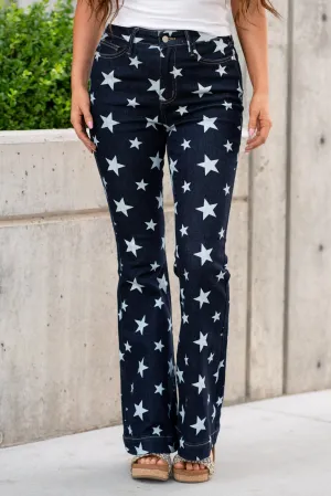 Stars All Over High Rise Flare