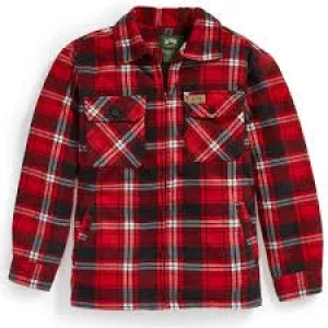 Stillwater Sherpa Fleece Jacket Red Check