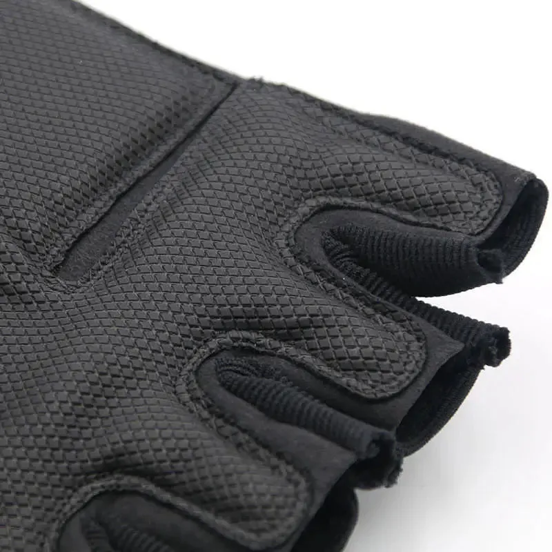 Tactical Hard Knuckle Half Finger Gloves - Men's Army Military Combat Hunting Shooting Airsoft Paintball Police Duty