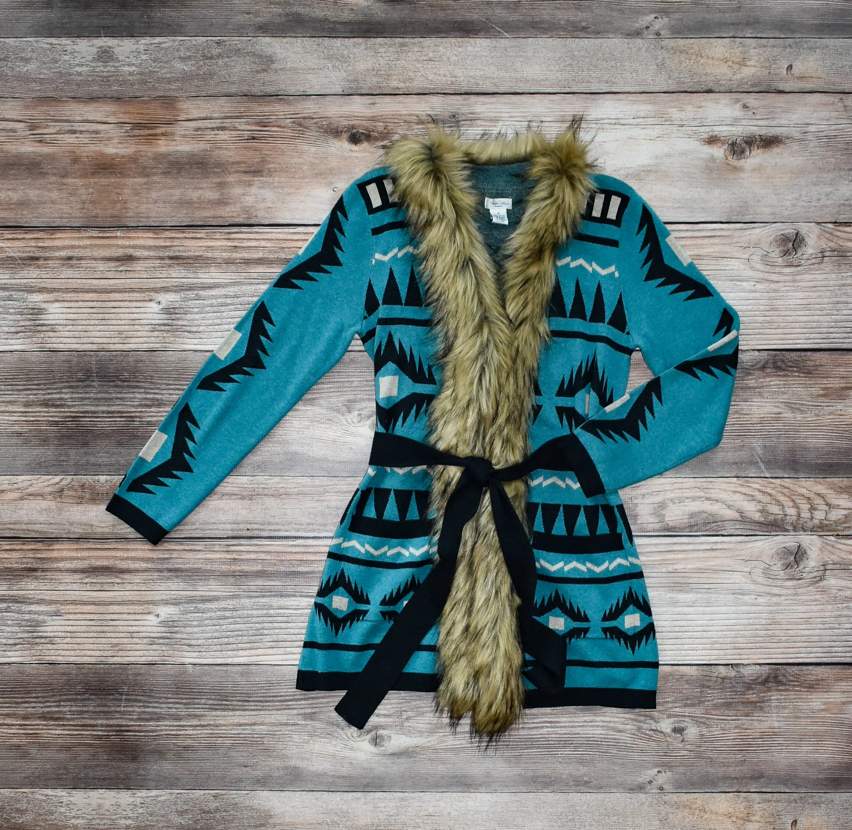 Tasha Polizzi Women's Turquoise Garibaldi Cardigan