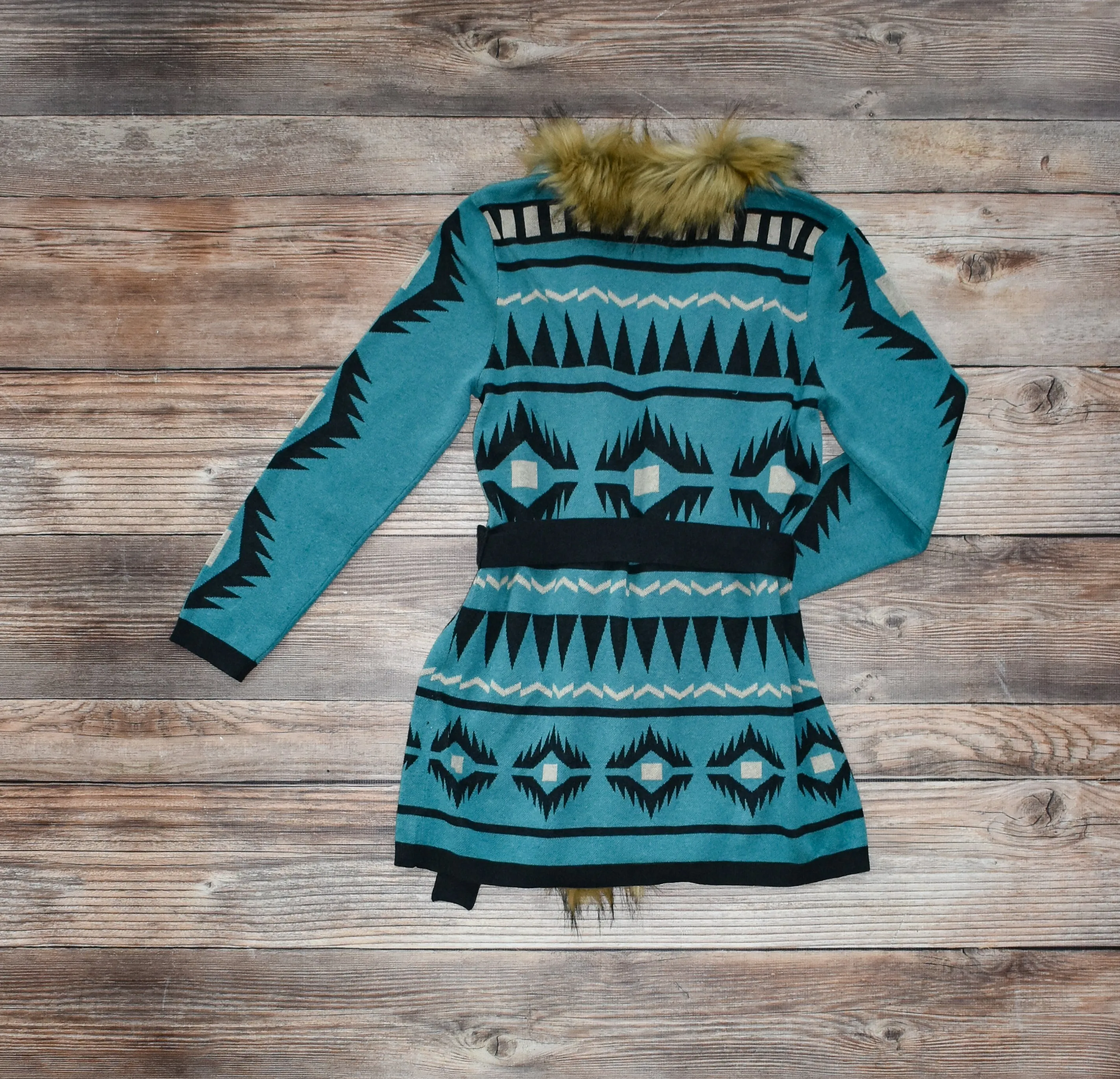 Tasha Polizzi Women's Turquoise Garibaldi Cardigan