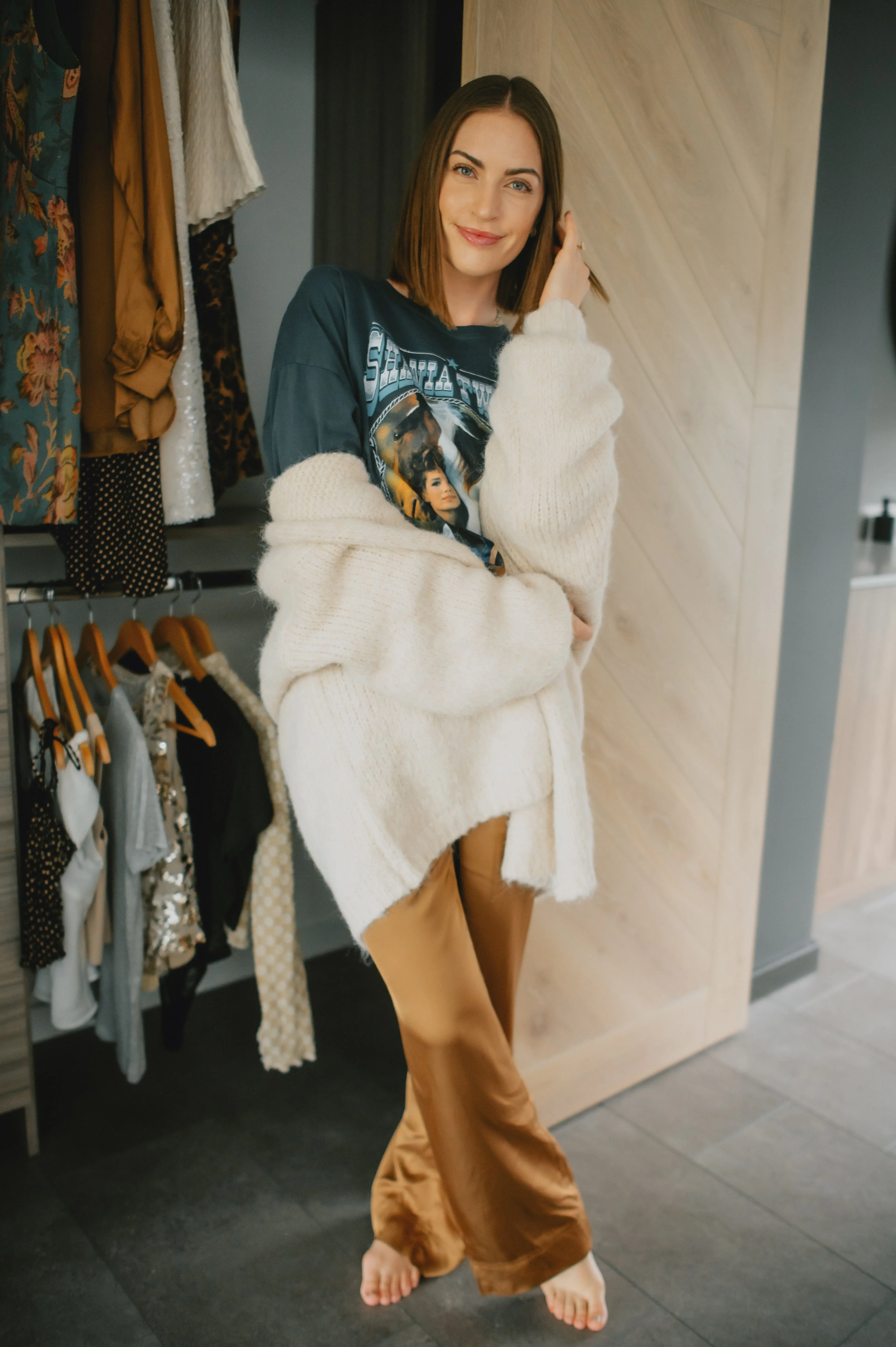 The Marlowe Cardigan x Siera Bearchell - Linen - PLUS