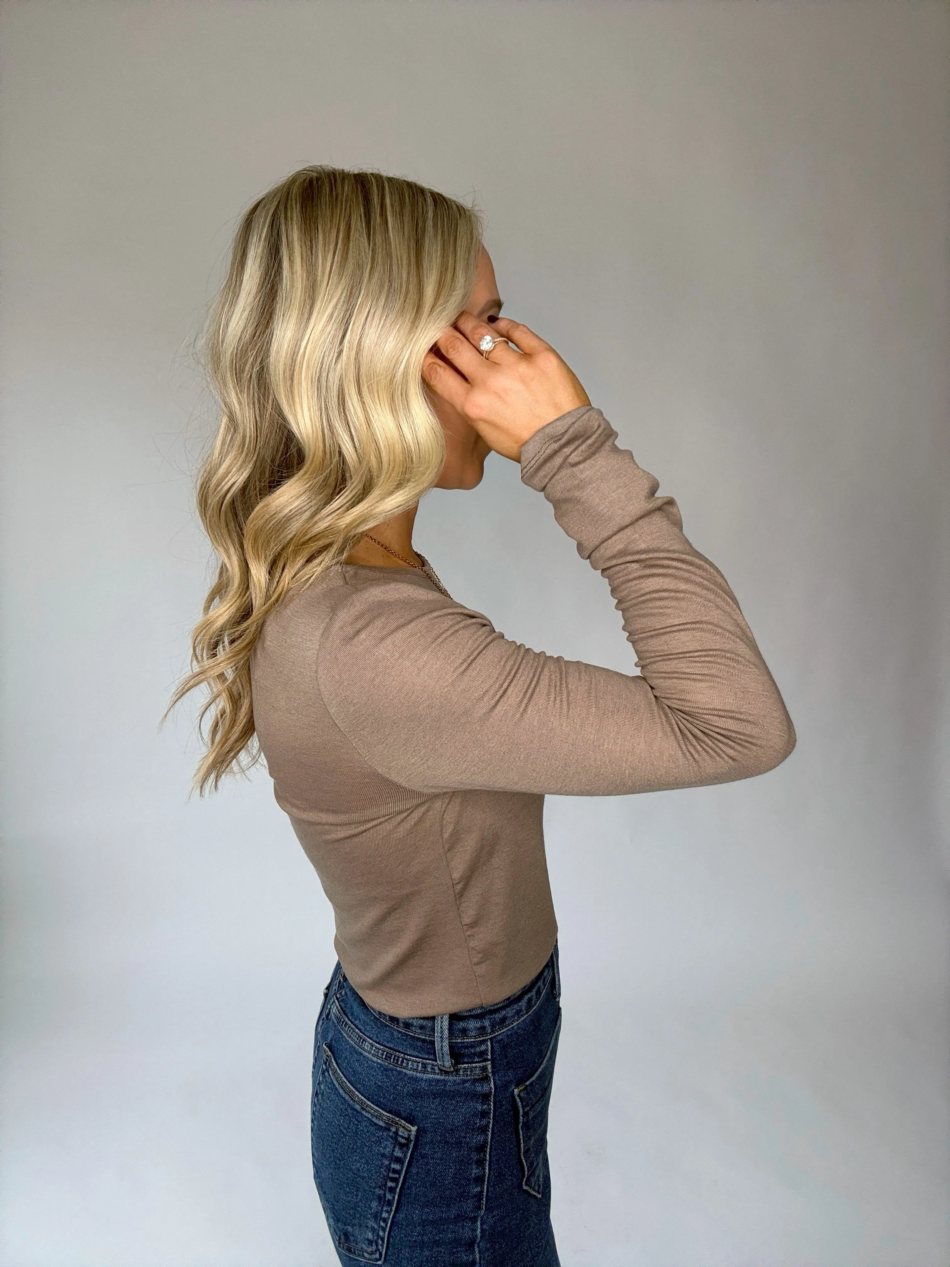 The Softest Long Sleeve Top - Taupe