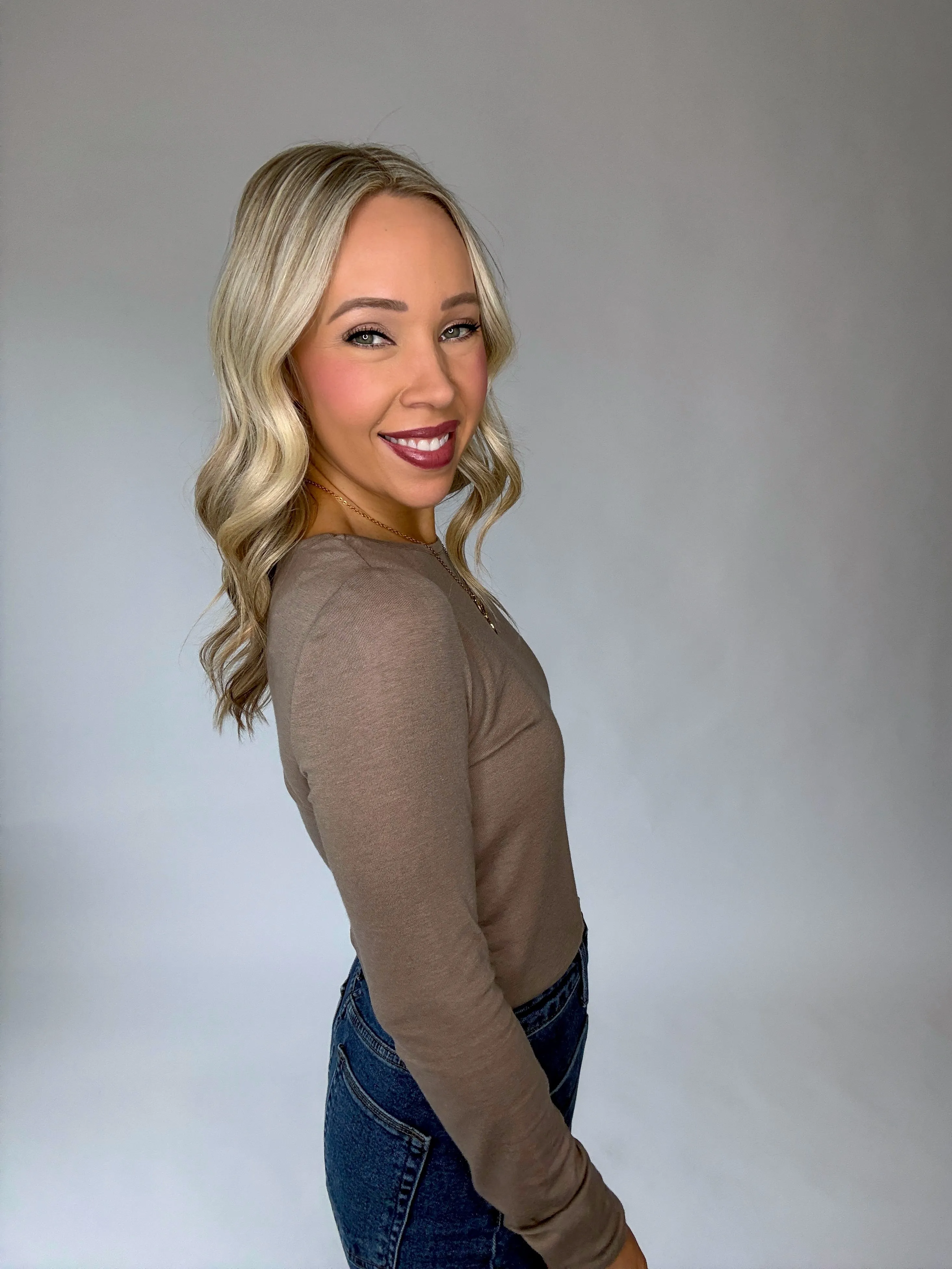 The Softest Long Sleeve Top - Taupe