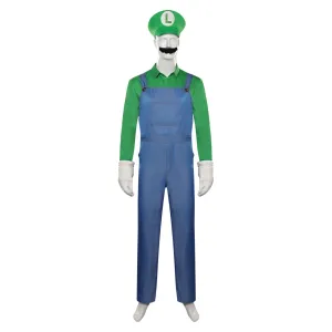 The Super Mario Bros Luigi Cosplay Costume Outfits Halloween Carnival Party Suit