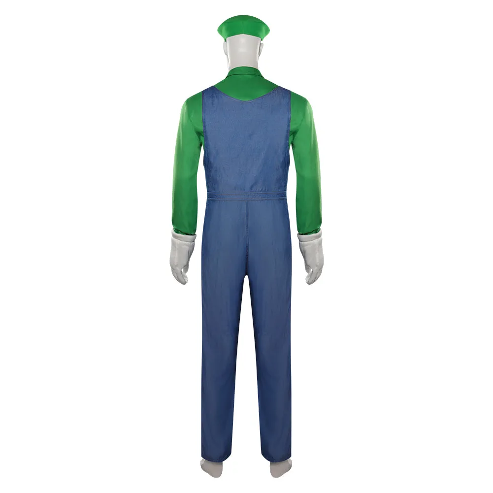 The Super Mario Bros Luigi Cosplay Costume Outfits Halloween Carnival Party Suit