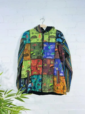 Tie dye Pixie Hood Patch Zip Top