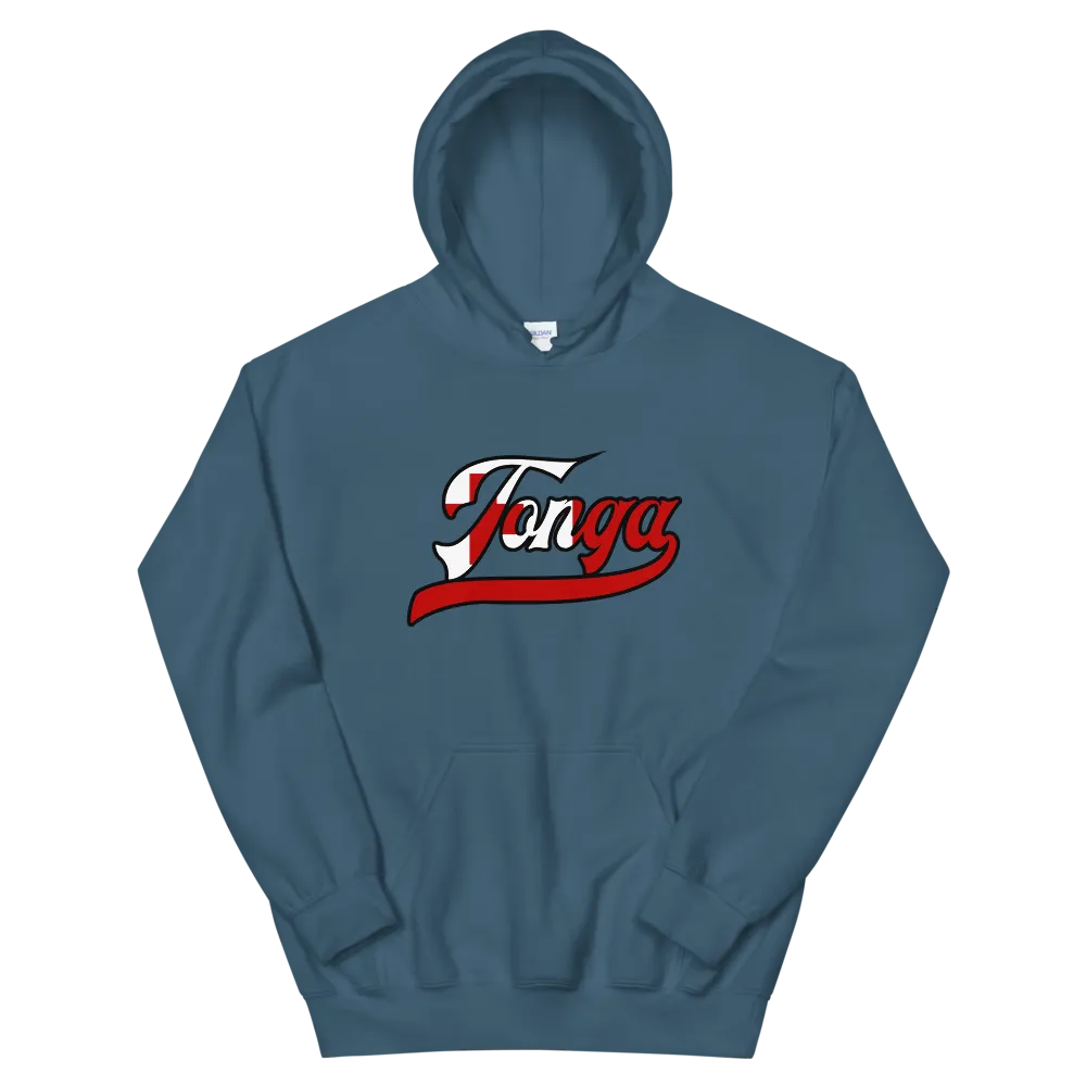 Tonga 676 - Flag with Black Border (front/back) *ADULT HOODIE*