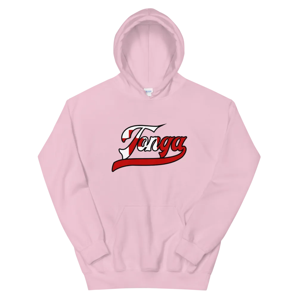 Tonga 676 - Flag with Black Border (front/back) *ADULT HOODIE*