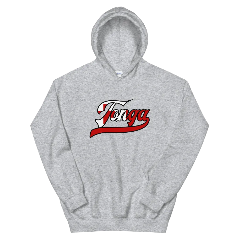 Tonga 676 - Flag with Black Border (front/back) *ADULT HOODIE*