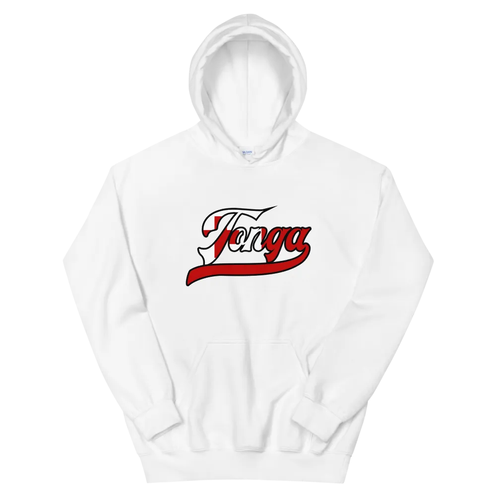 Tonga 676 - Flag with Black Border (front/back) *ADULT HOODIE*