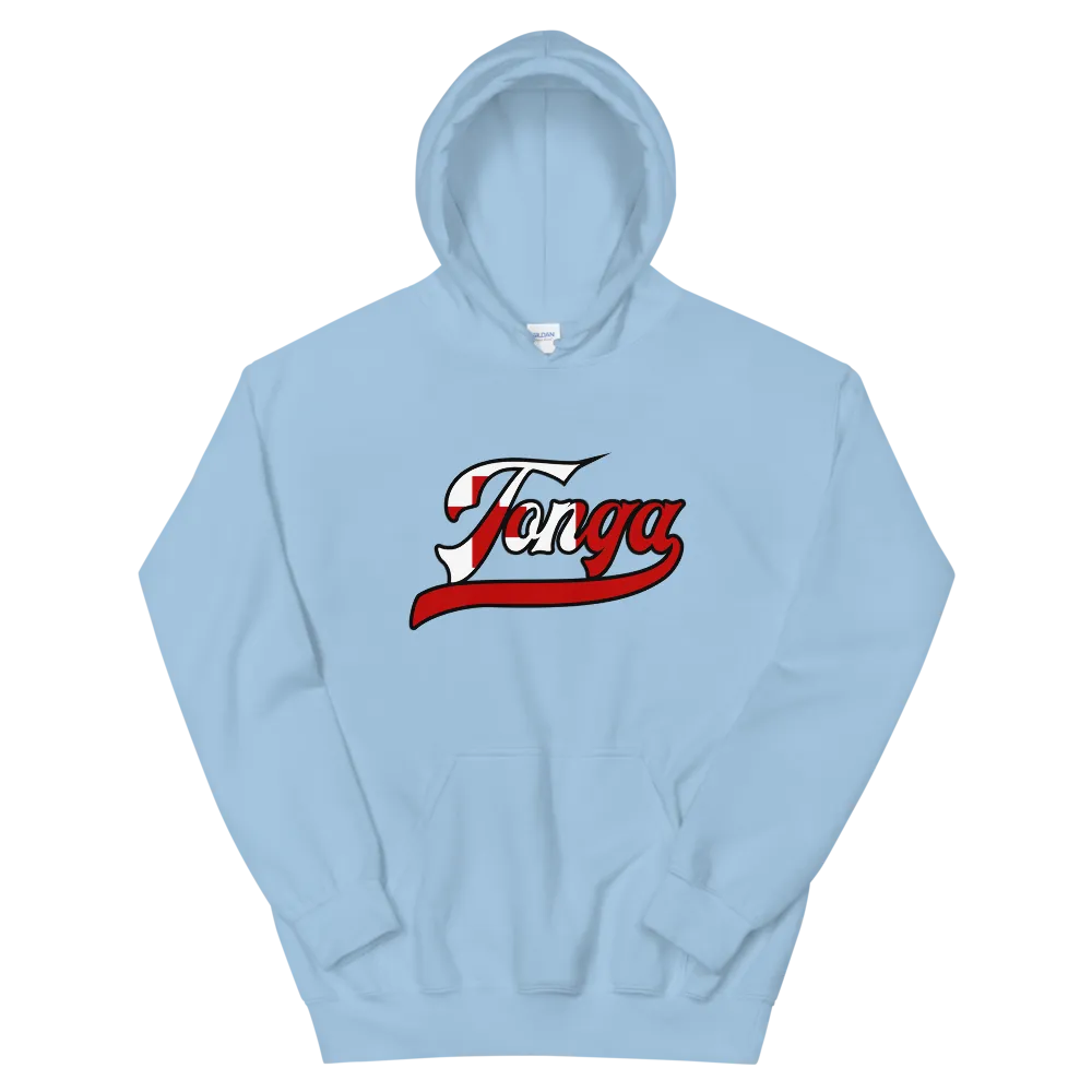 Tonga 676 - Flag with Black Border (front/back) *ADULT HOODIE*