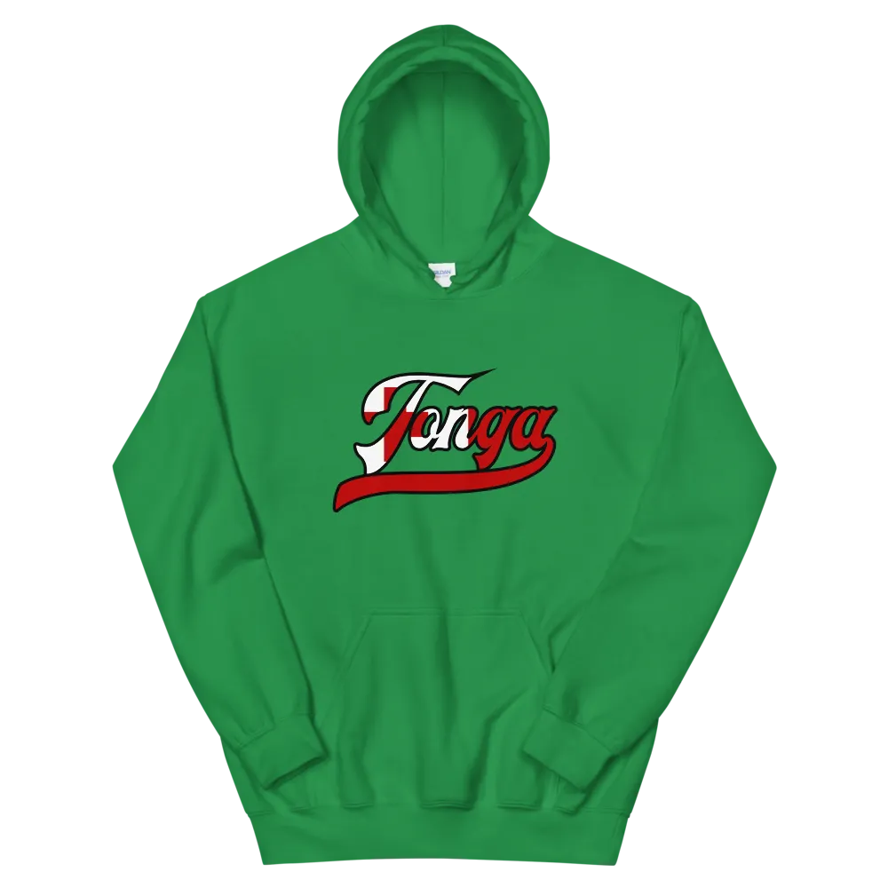Tonga 676 - Flag with Black Border (front/back) *ADULT HOODIE*