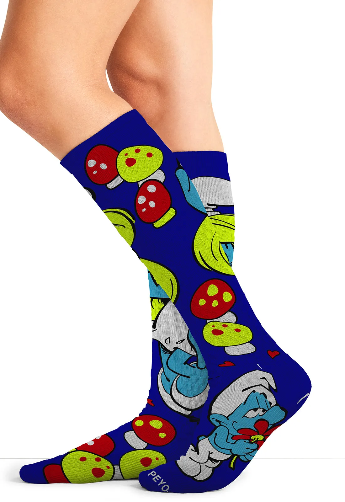Tooniforms Women's 10-15mmHg Compression Socks Smurfette