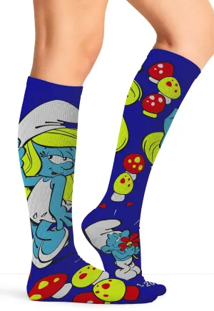 Tooniforms Women's 10-15mmHg Compression Socks Smurfette
