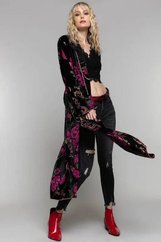 TRIUMPH VELVET FLORAL KIMONO