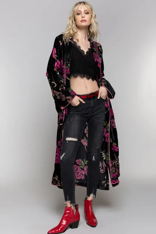 TRIUMPH VELVET FLORAL KIMONO