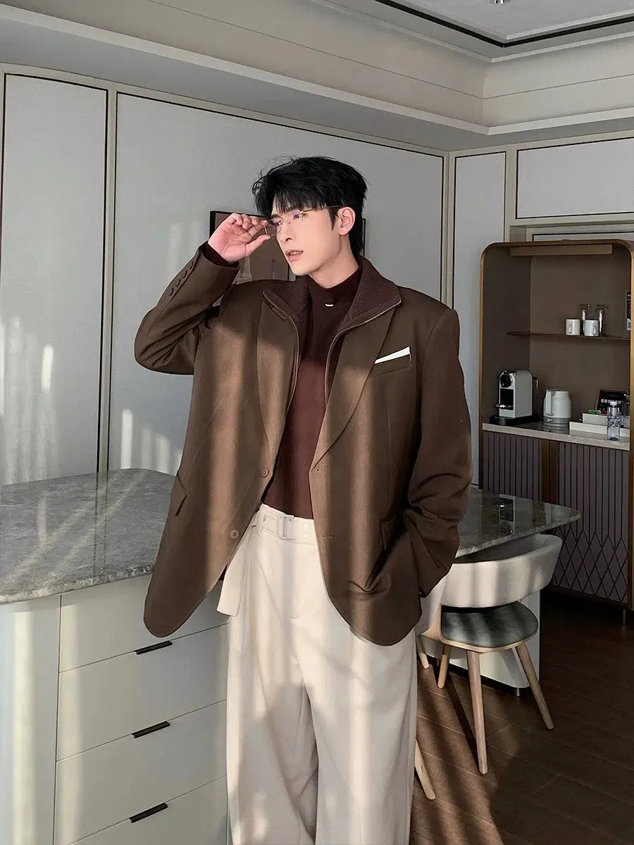 Two-piece Turtleneck Lined Blazer