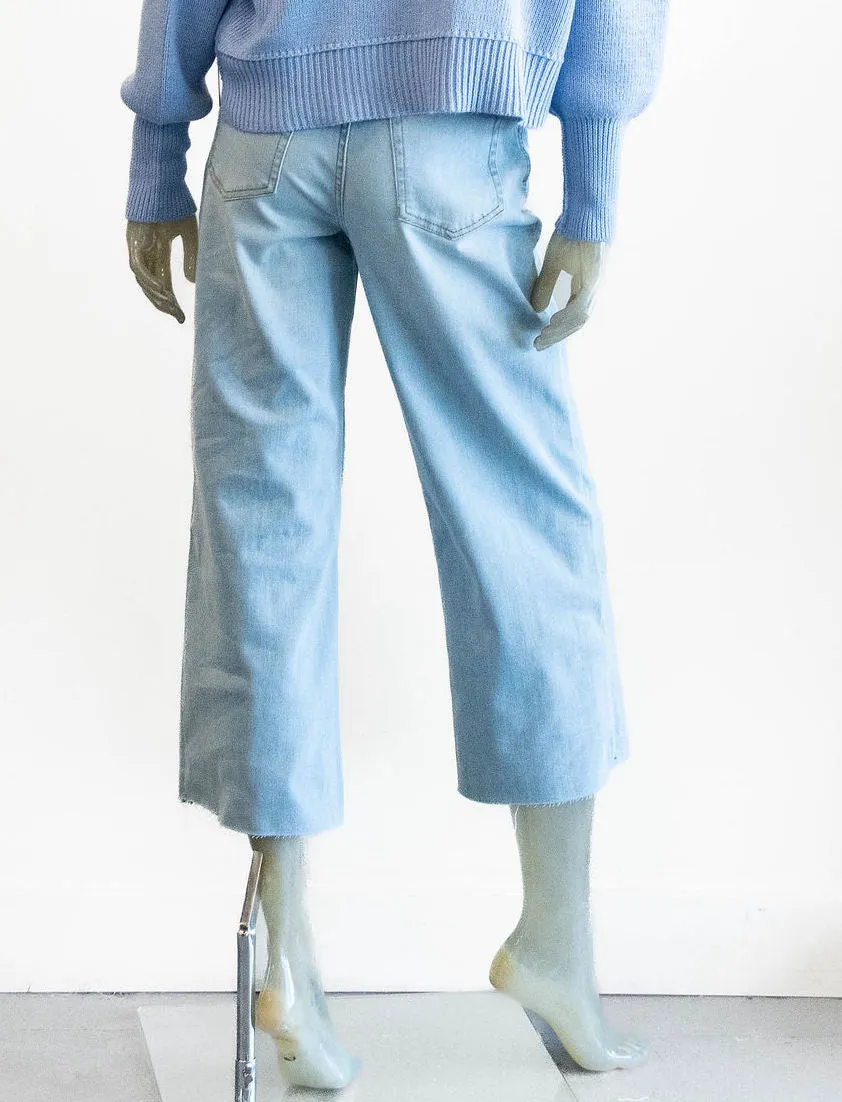 Unpublished Wide Leg Crop Light Wash Jean