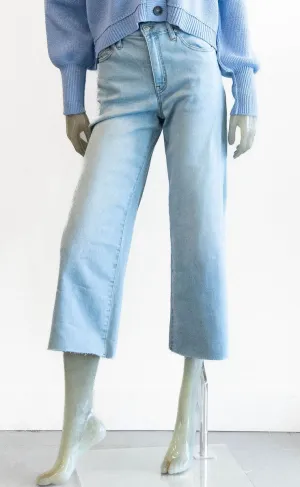 Unpublished Wide Leg Crop Light Wash Jean