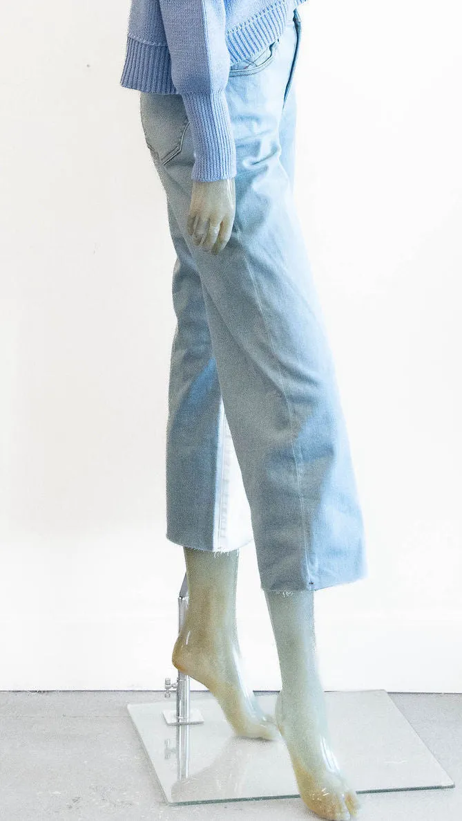 Unpublished Wide Leg Crop Light Wash Jean