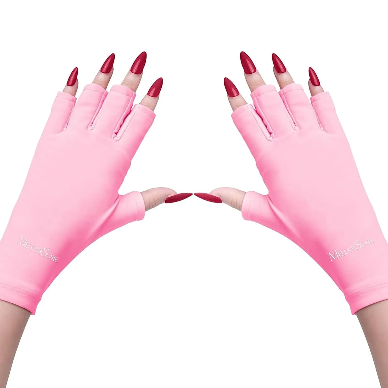 UV Gloves for Gel Nail Lamp, Professional UPF50  UV Protection Gloves for Manicures, Art Skin Care Fingerless Glove for Women Men Protect Hands from Sun and Nail Dryer Harm (Black)