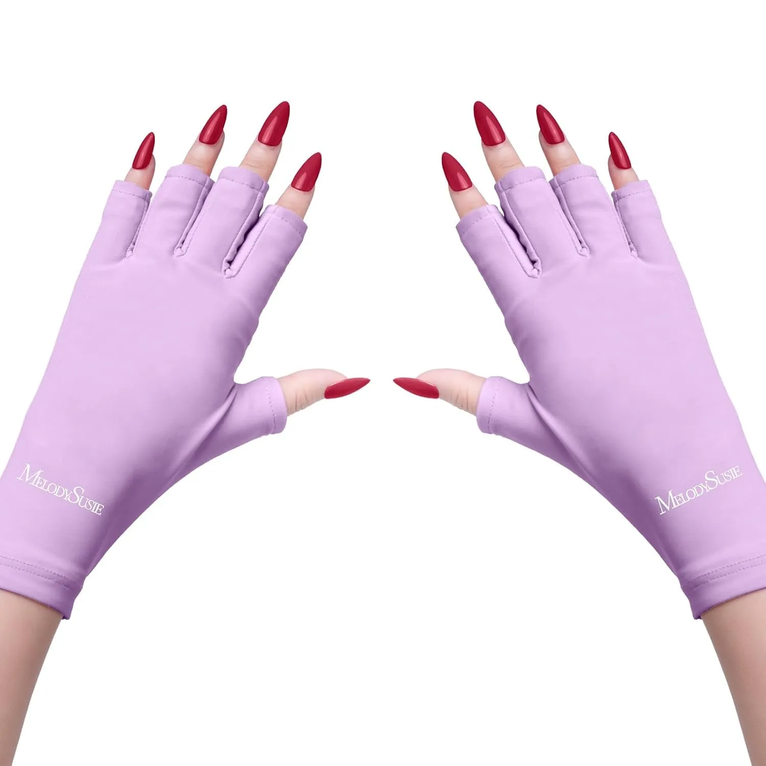 UV Gloves for Gel Nail Lamp, Professional UPF50  UV Protection Gloves for Manicures, Art Skin Care Fingerless Glove for Women Men Protect Hands from Sun and Nail Dryer Harm (Black)