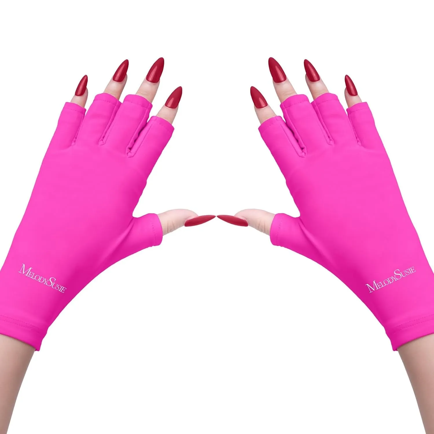 UV Gloves for Gel Nail Lamp, Professional UPF50  UV Protection Gloves for Manicures, Art Skin Care Fingerless Glove for Women Men Protect Hands from Sun and Nail Dryer Harm (Black)