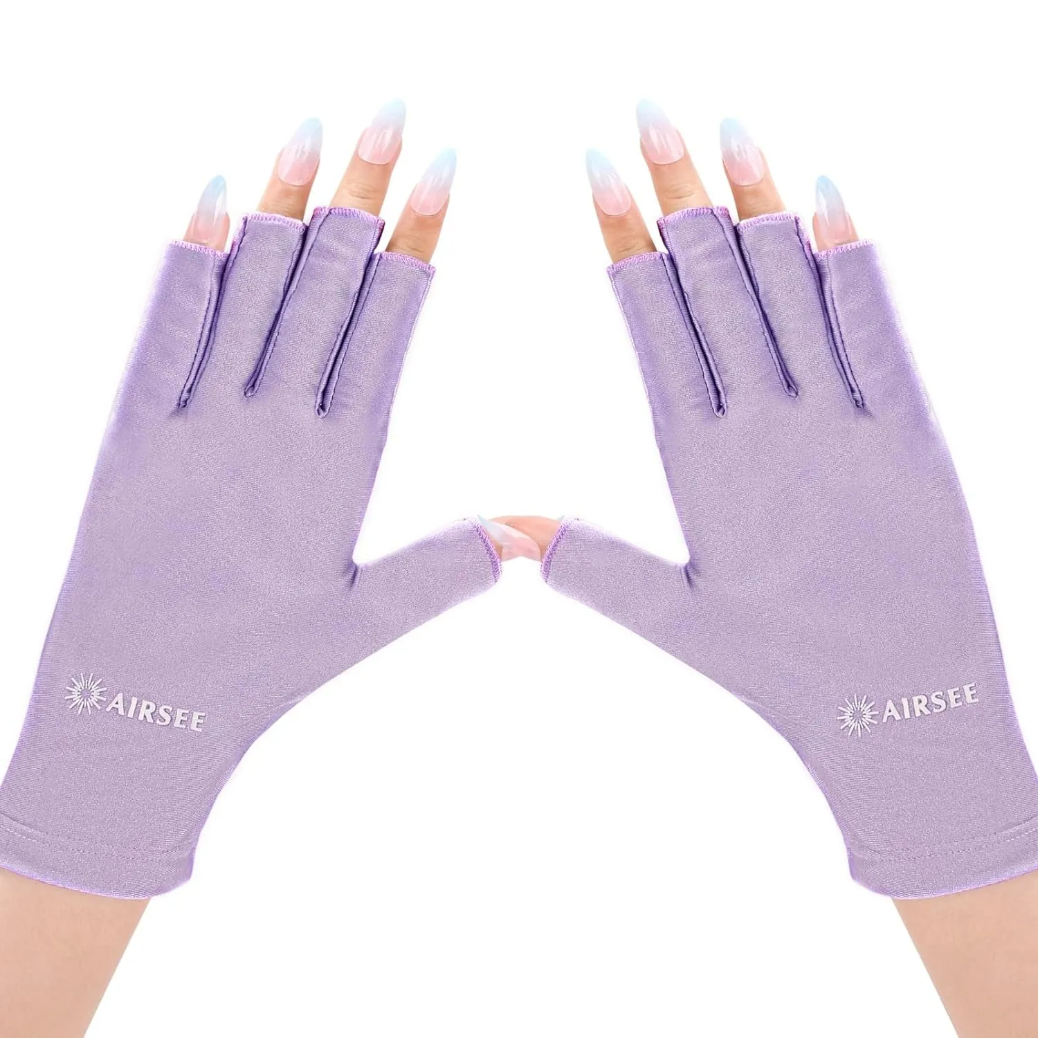 UV Gloves for Nail Lamp,Professional UPF50  UV Protection Gloves for Manicures Nail Art,Fingerless Gloves That Shield Skin from the Sun and Nail Lamp (Black)