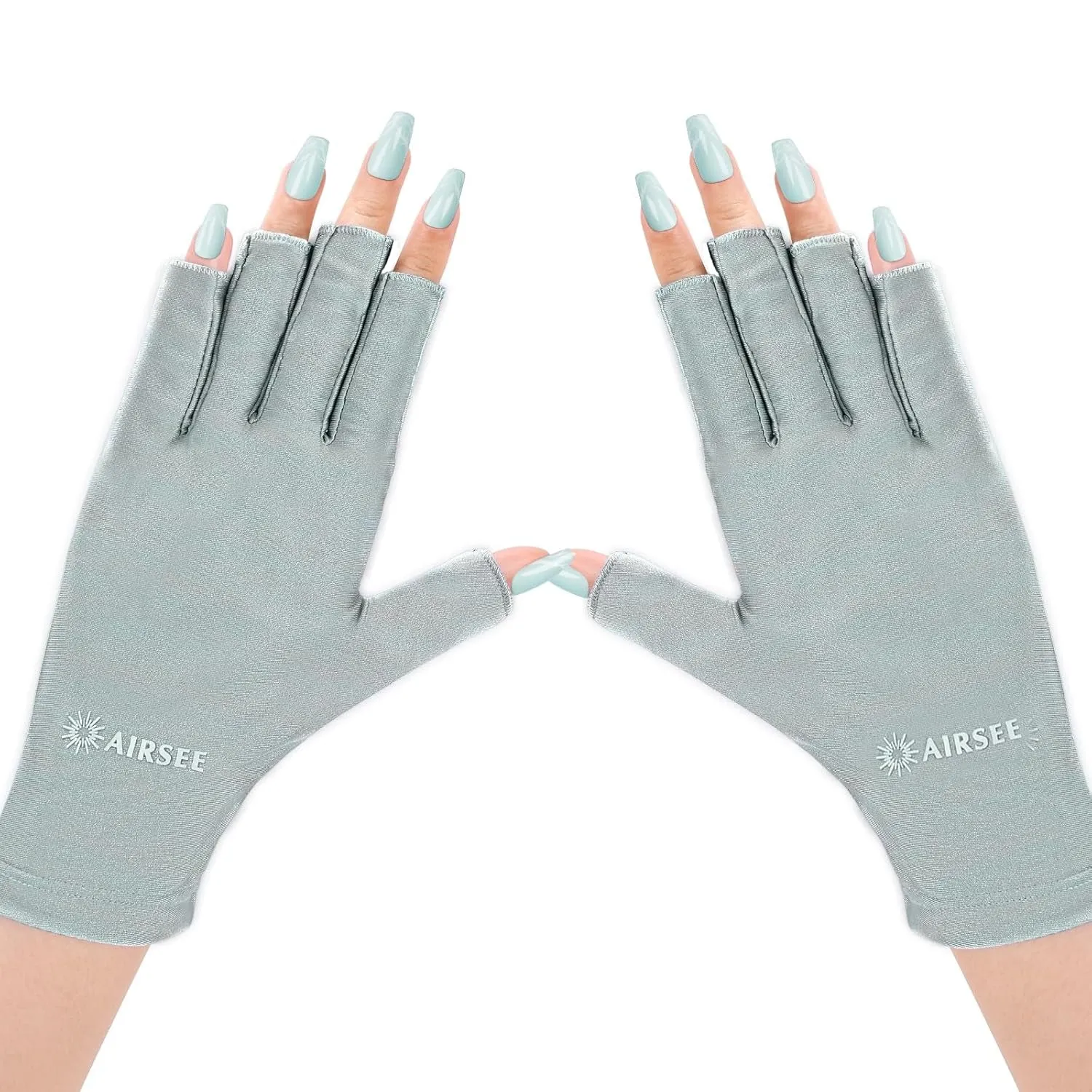 UV Gloves for Nail Lamp,Professional UPF50  UV Protection Gloves for Manicures Nail Art,Fingerless Gloves That Shield Skin from the Sun and Nail Lamp (Black)