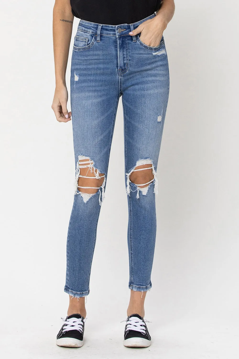 Vervet | High Rise Distressed Skinny Jeans FINAL SALE