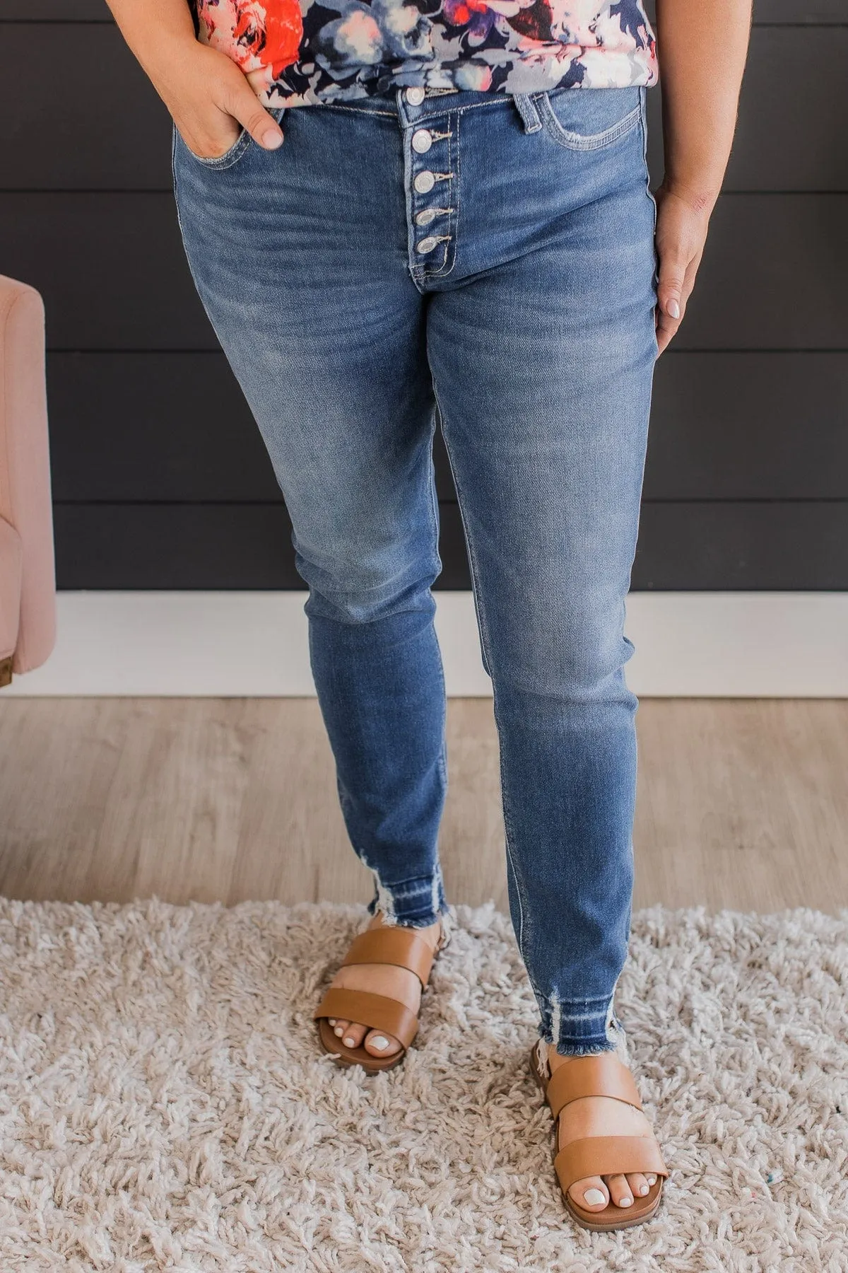 Vervet Mid-Rise Skinny Jeans- Maisie Wash