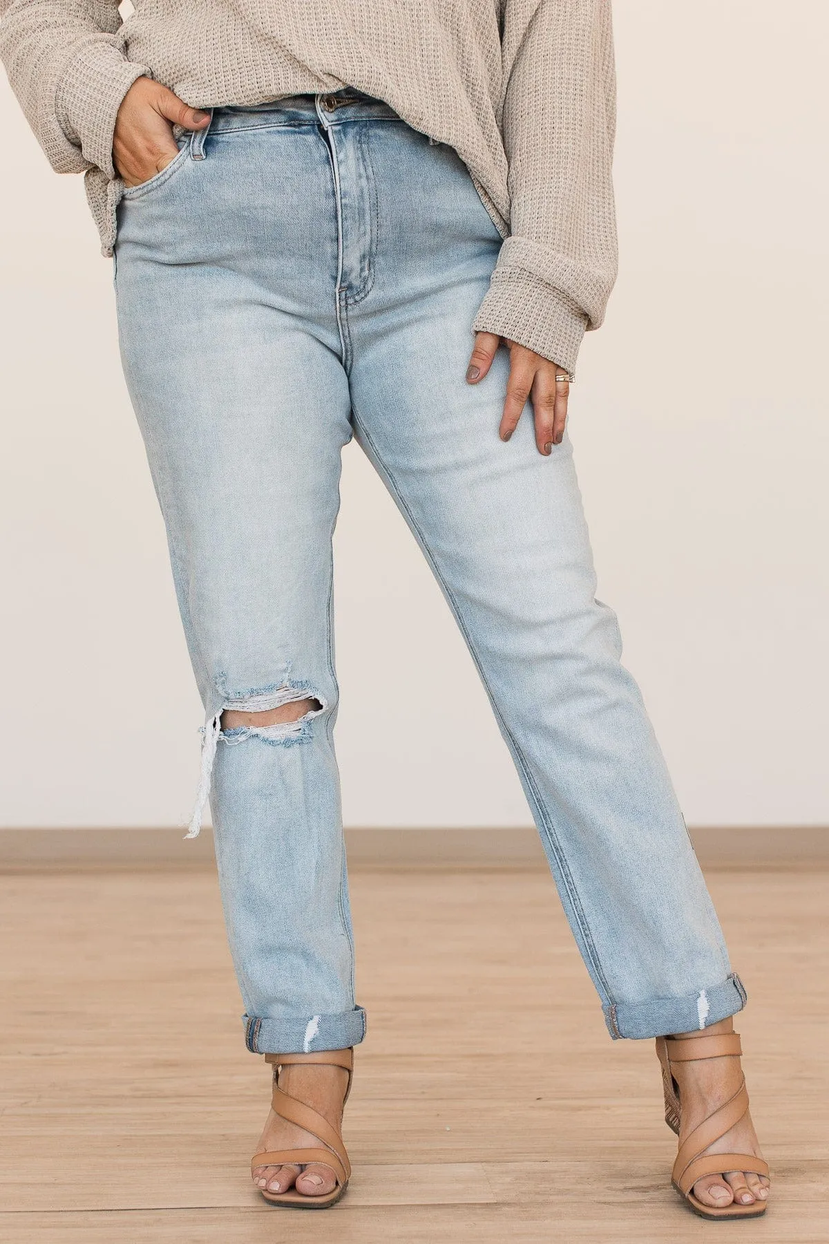 Vervet Slim Straight Jeans- Angela Wash
