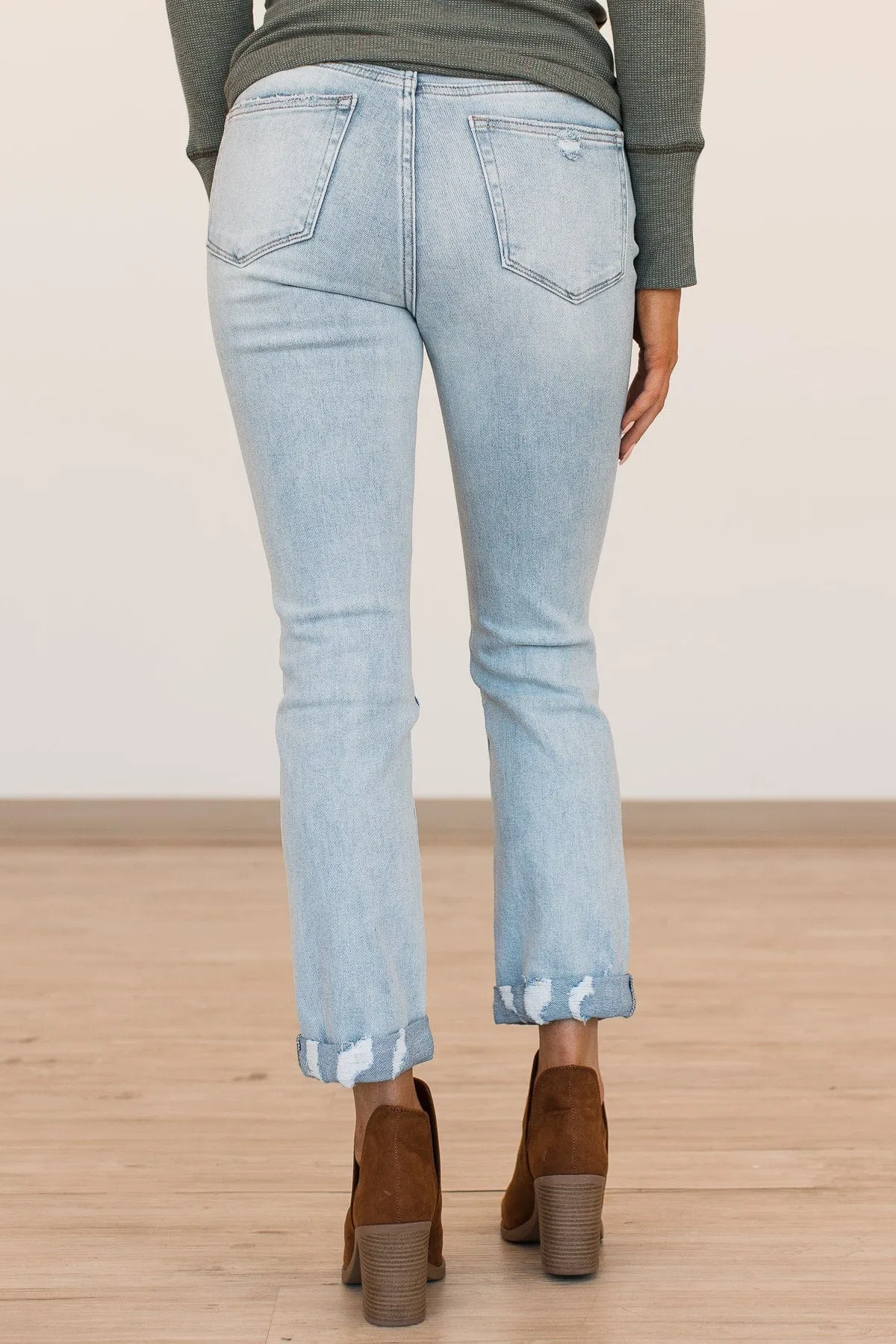 Vervet Slim Straight Jeans- Angela Wash