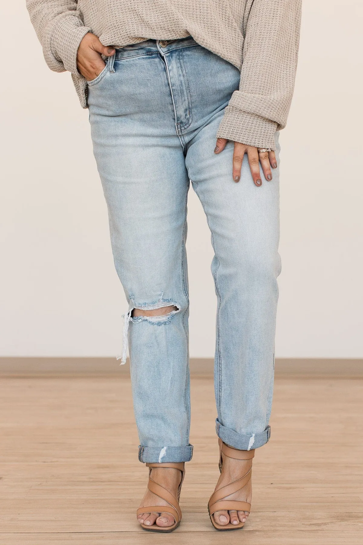 Vervet Slim Straight Jeans- Angela Wash