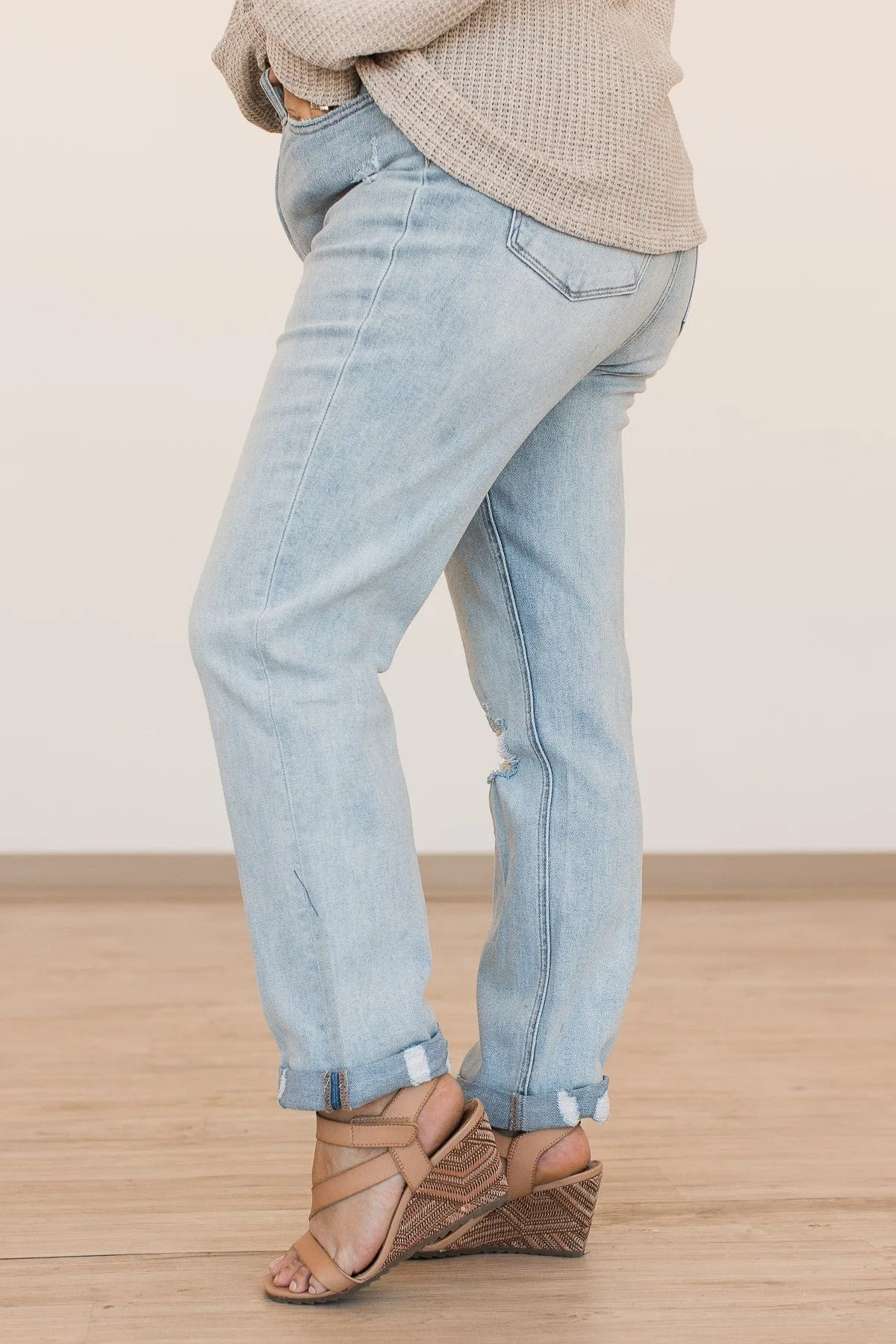 Vervet Slim Straight Jeans- Angela Wash