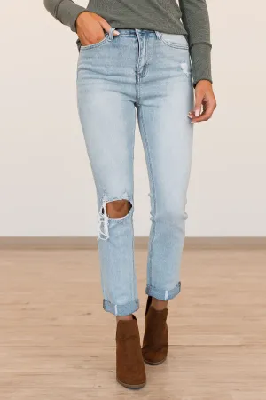 Vervet Slim Straight Jeans- Angela Wash