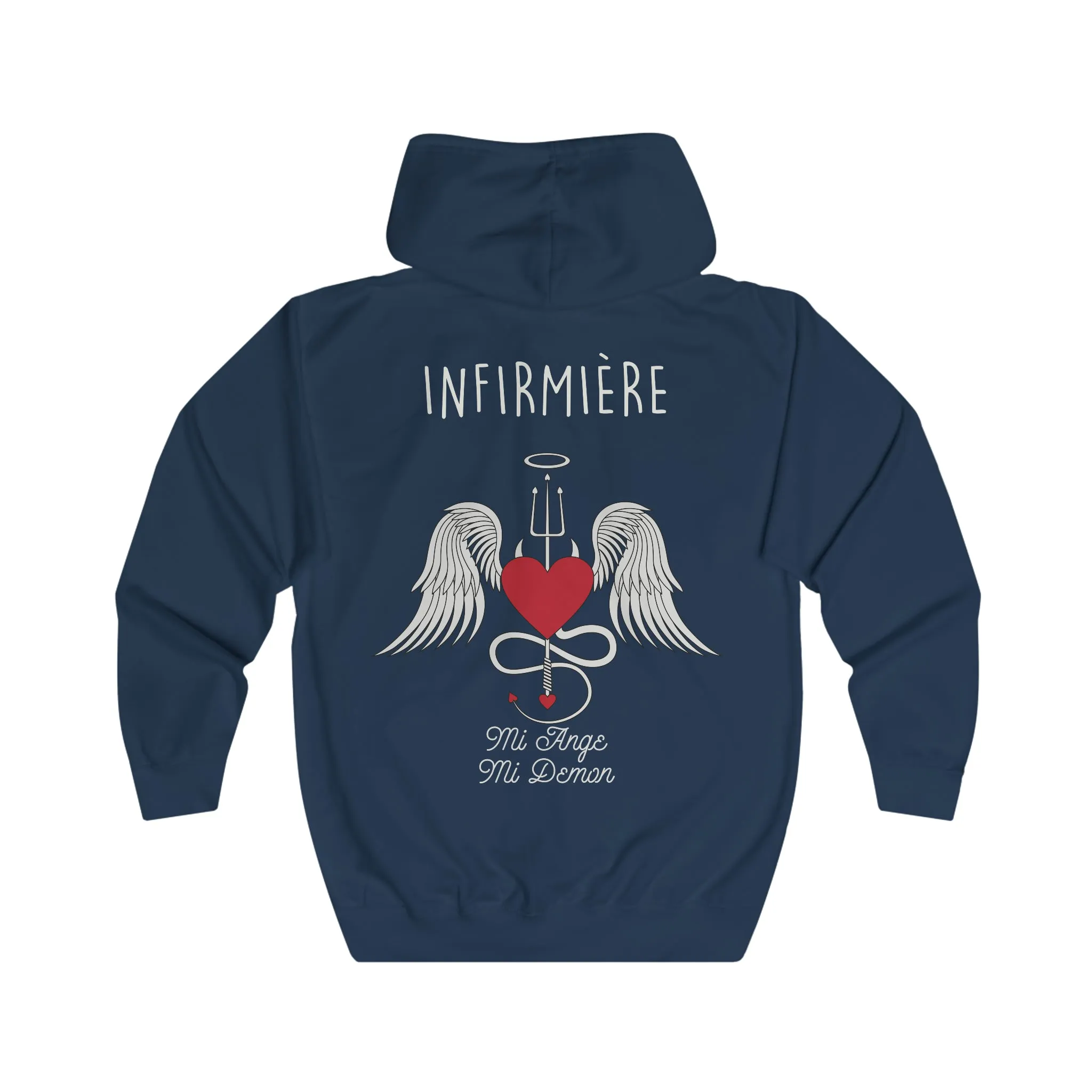Veste zippée - Cadeau humour pour une Infirmière Mi Ange Mi démon