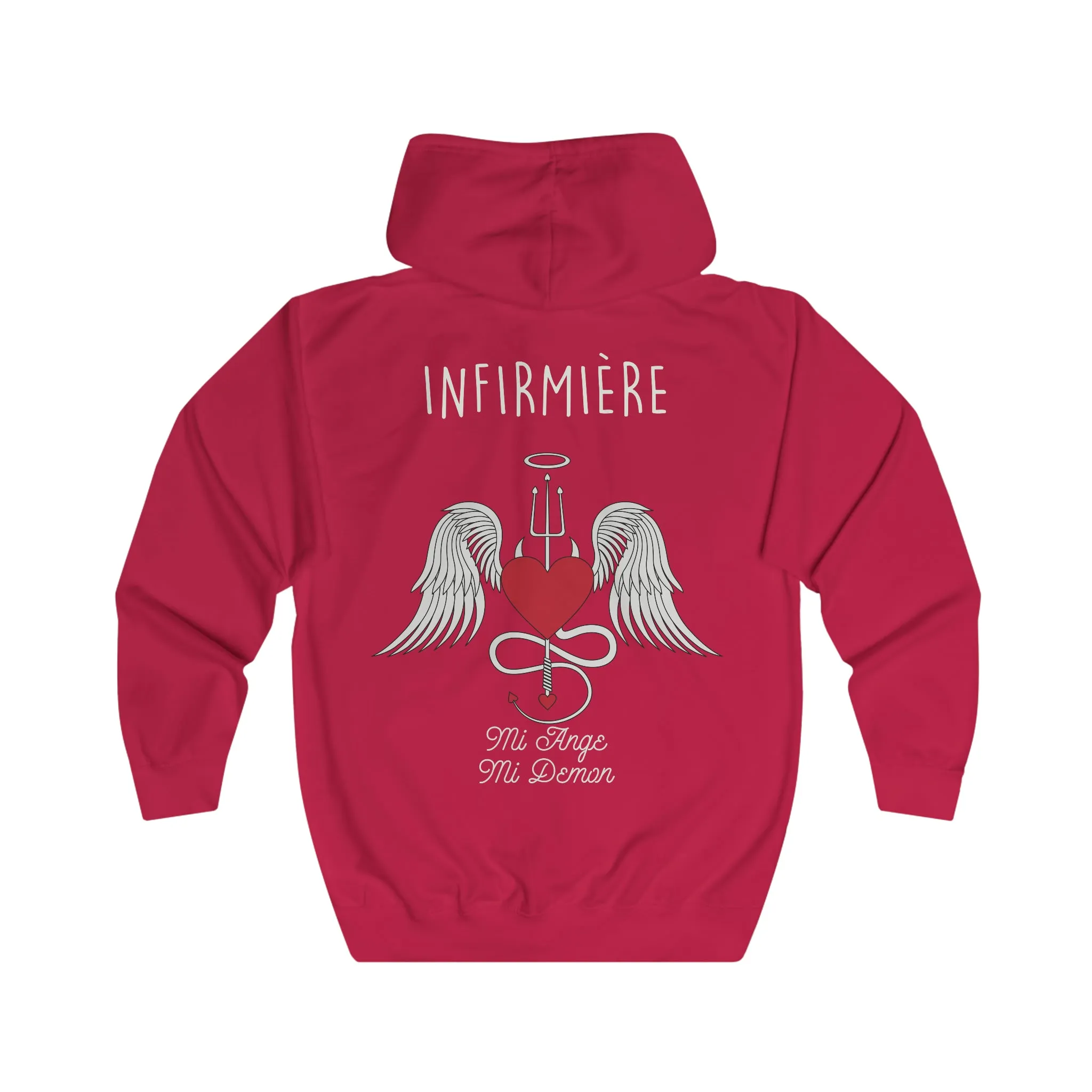 Veste zippée - Cadeau humour pour une Infirmière Mi Ange Mi démon