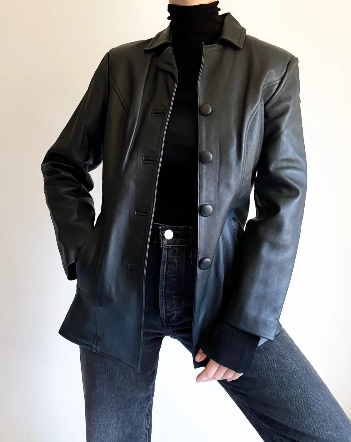 Vintage Black Leather Jacket