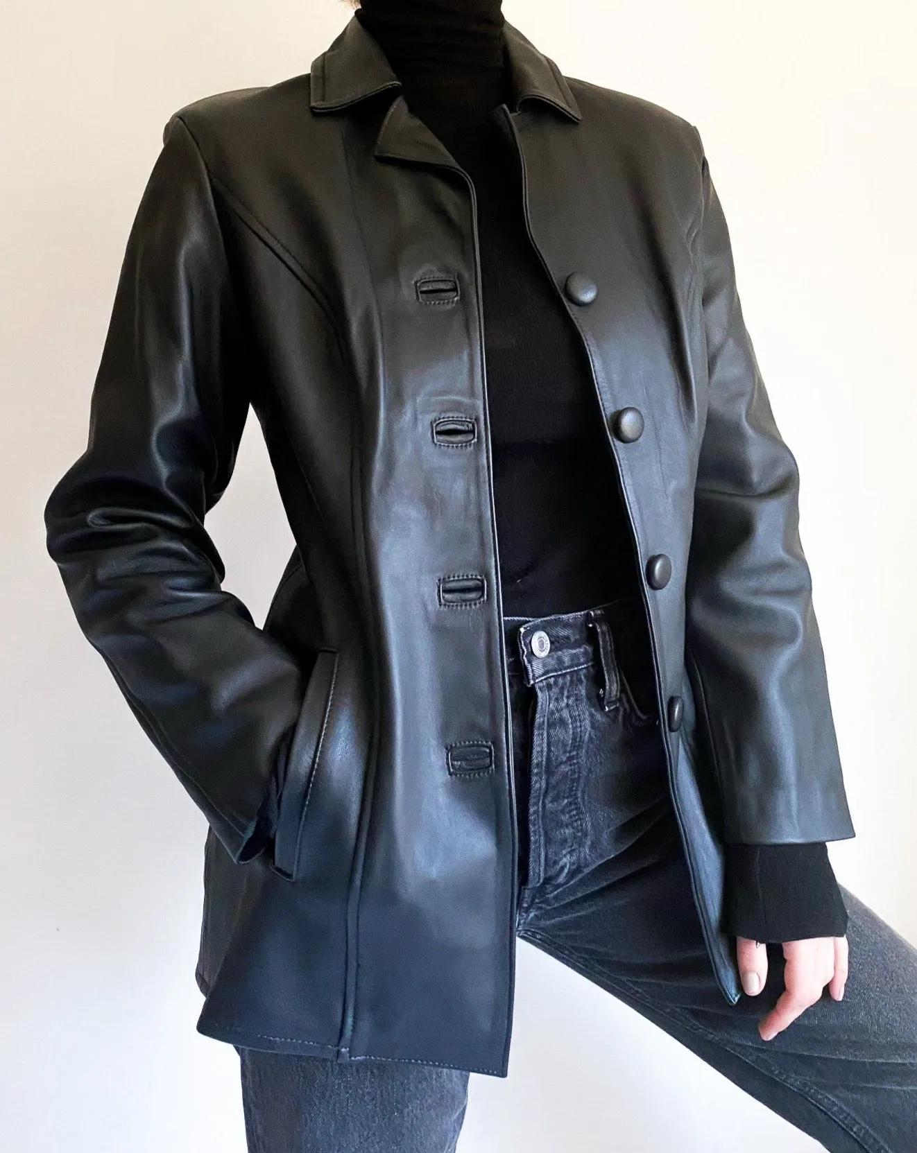 Vintage Black Leather Jacket