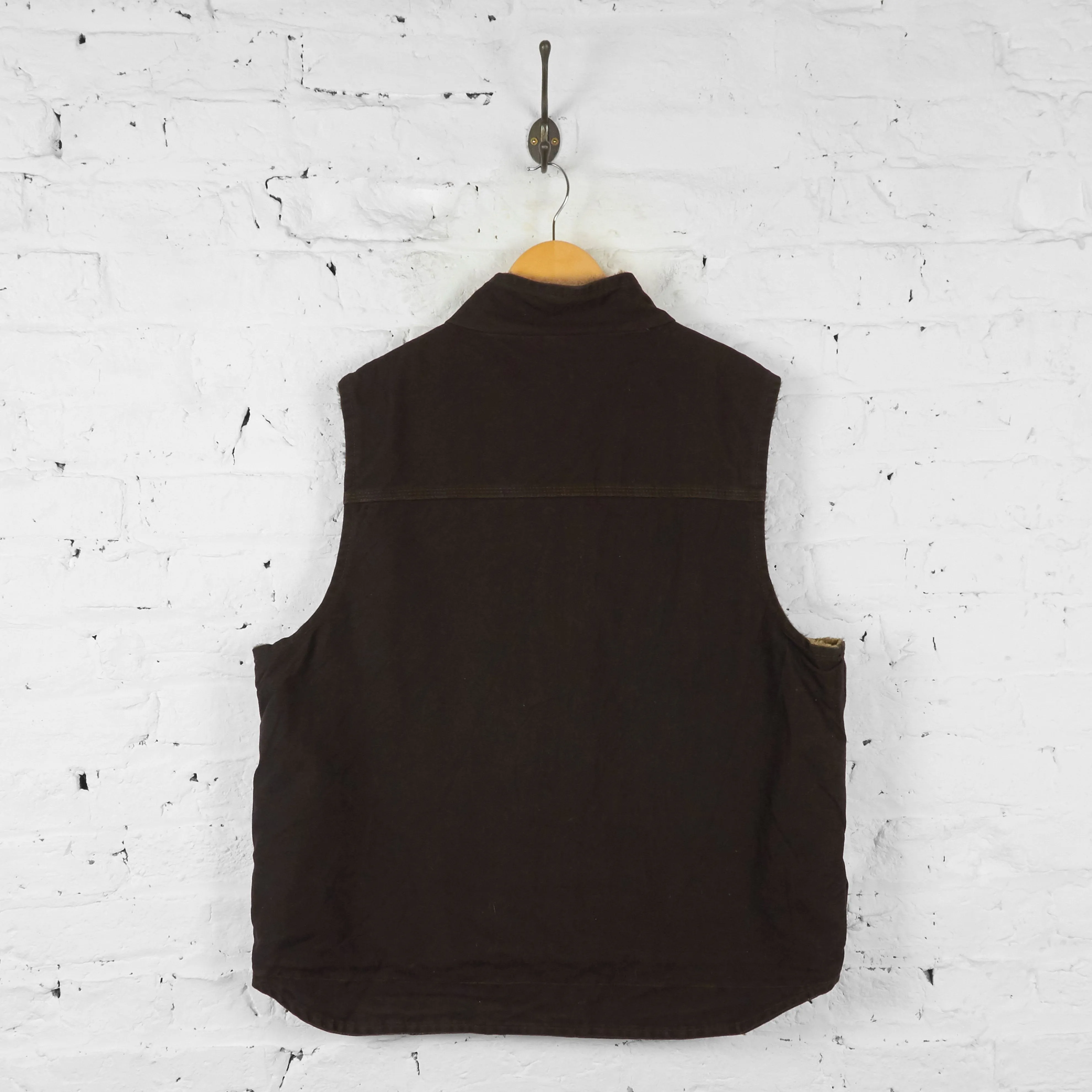 Vintage Carhartt Fleece Lined Gilet - Brown - XL