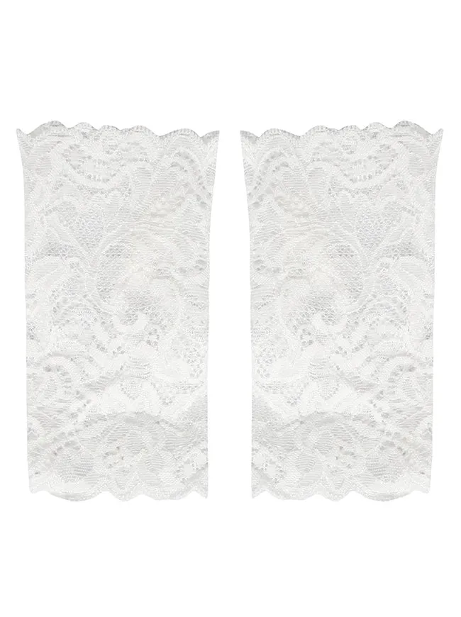 Vintage Elegant Wedding Party Floral Lace Fingerless Gloves