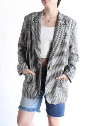 Vintage Houndstooth Blazer S0718