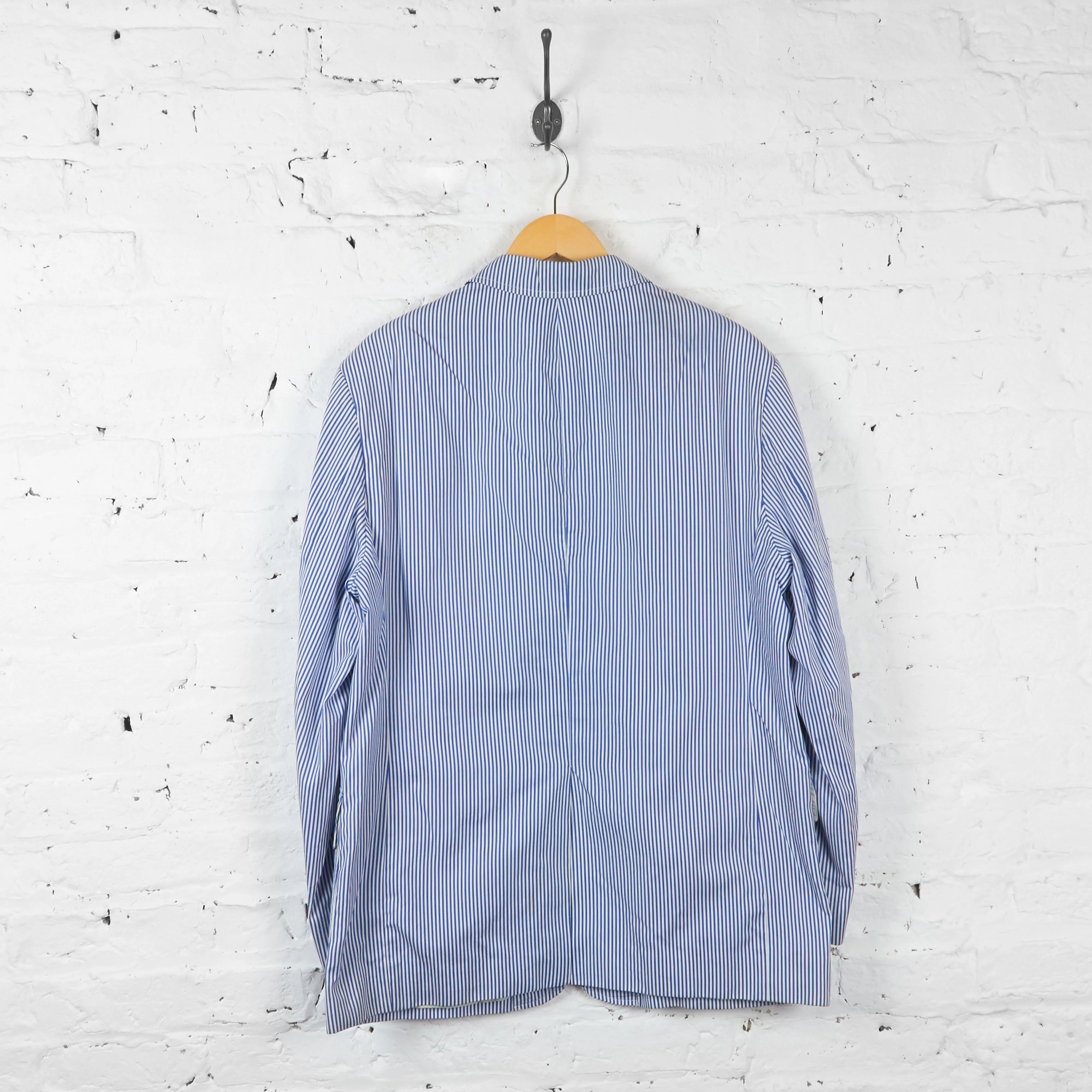 Vintage Pinstripe Ralph Lauren Polo Golf Blazer Jacket - Blue - XXL