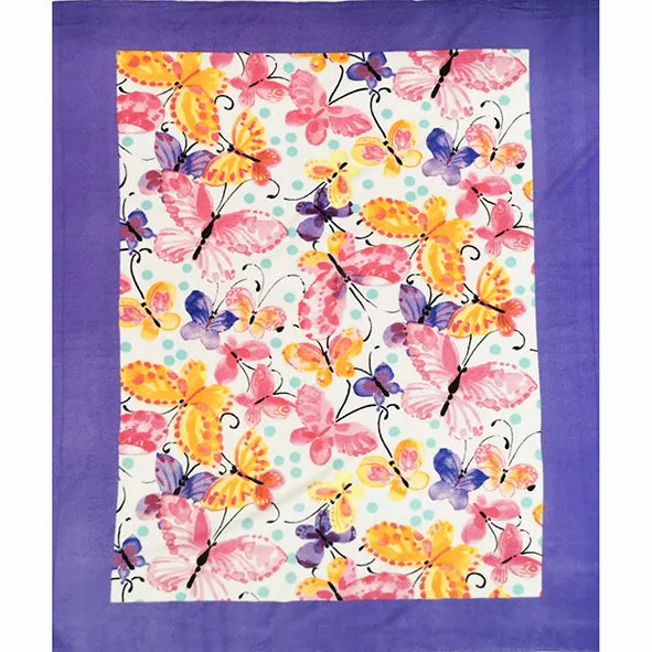 Water Colour Butterflies Printed Polar Fleece Design 109 - 1.28M Panel